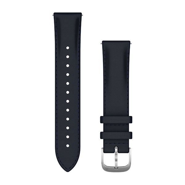 Garmin Ремешок сменный Quick Release 20 мм (итальянская кожа) темно-синий с серебристой застежкой 010-12924-20 от прозводителя Garmin