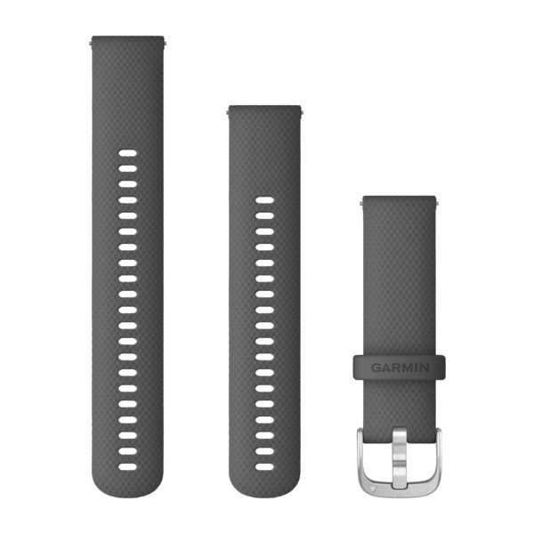 Garmin Ремешок сменный Quick Release 22 мм (силиконовый) серый с серебристой застежкой 010-12932-20 от прозводителя Garmin