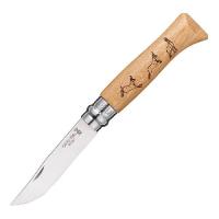 Нож Opinel №8 Animalia, нержавеющая сталь, рукоять дуб, гравировка серна, 001621 001621 от прозводителя Opinel