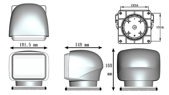 Прожектор светодиодный стационарный 24В SL21061-CW-24V-SS от прозводителя ALLREMOTE