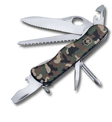Нож Victorinox Trailmaster One Hand, 111 мм, 12 функций, камуфляжный 0.8463.MW94 от прозводителя Victorinox