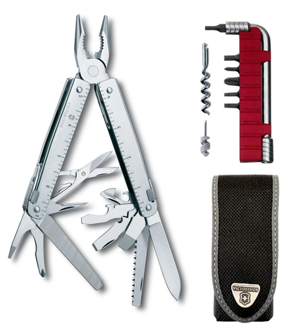 Мультитул Victorinox SwissTool X Plus, 115 мм, 38 функций, нейлоновый чехол 3.0338.N от прозводителя Victorinox