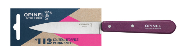 Нож столовый Opinel №112, деревянная рукоять, блистер, нержавеющая сталь, сливовый 001914 001914 от прозводителя Opinel