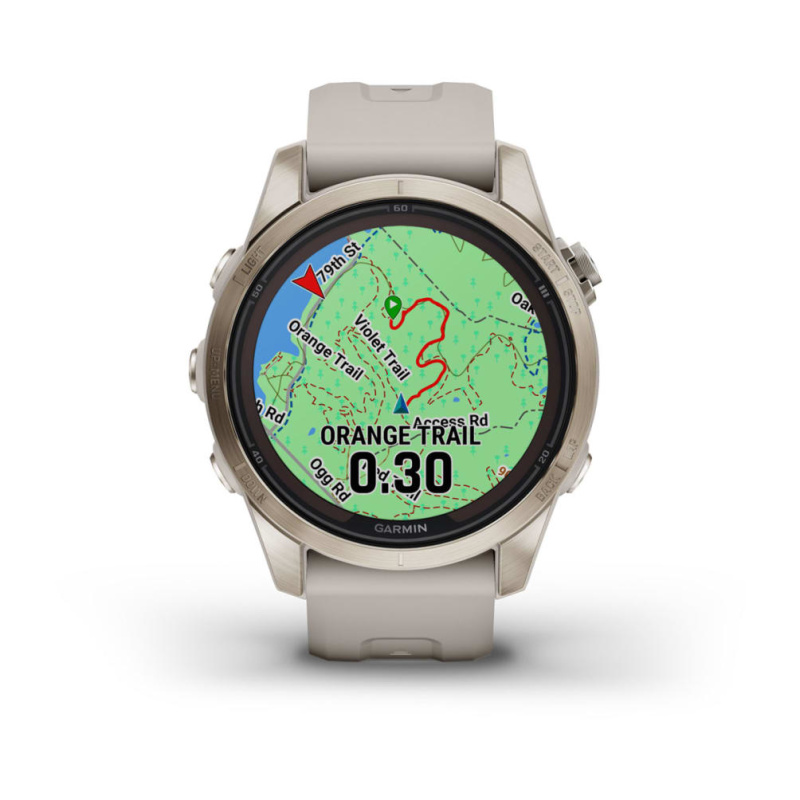 Garmin Fenix 7s Pro - 42 мм SOLAR | SAPPHIRE | Soft Gold with Light Sand Band