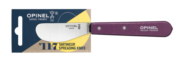 Нож для масла Opinel №117, деревянная рукоять, блистер, нержавеющая сталь, сливовый, 001934 001934 от прозводителя Opinel