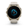 Garmin Fenix 8 - 43 мм AMOLED | Sapphire | Soft Gold with Fog grey/dark sandstone silicone band