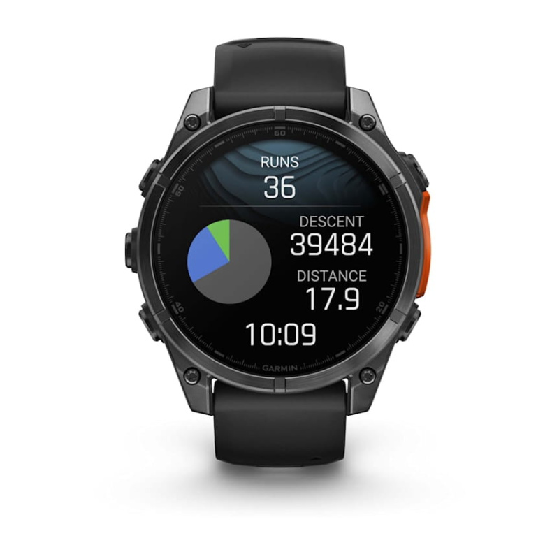 Garmin Fenix 8 - 47 мм AMOLED | Slate grey with Black silicone band