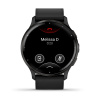 Garmin Venu 3 - 45 мм | Slate stainless steel bezel with black case and black leather band