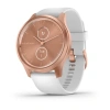 Garmin Vivomove Style - 42 мм | Rose gold aluminium case with white silicone band