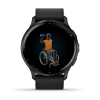 Garmin Venu 3 - 45 мм | Slate stainless steel bezel with black case and black leather band