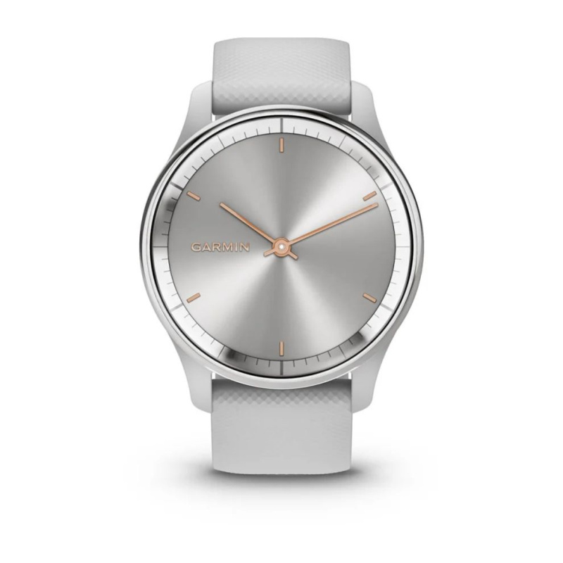 Garmin Vivomove Trend - 40 мм | Silver Stainless Steel Bezel with Mist Grey Case and Silicone Band